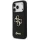 Guess Silicone Big 4G Script Case for iPhone 17 Pro - Black