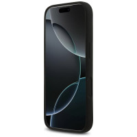 Guess Silicone Big 4G Script Case for iPhone 17 Pro - Black