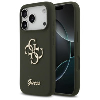 Guess Silicone Big 4G Script Case for iPhone 17 Pro Max - Green