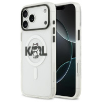 Karl Lagerfeld IML Choupette Sketch Logo MagSafe Case for iPhone 17 Pro - Clear