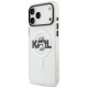 Karl Lagerfeld IML Choupette Sketch Logo MagSafe Case for iPhone 17 Pro - Clear