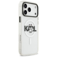 Karl Lagerfeld IML Choupette Sketch Logo MagSafe Case for iPhone 17 Pro - Clear