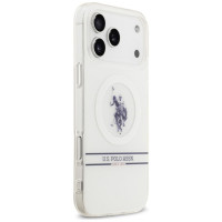 U.s. Polo Assn. US Polo DH and Bottom Stripe Logo MagSafe Case for iPhone 17 Pro Max - White