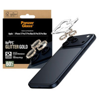 Panzerglass Hoops Glitter Tempered Glass Lens Screen Protector for iPhone 17 Pro / 17 Pro Max / 16 Pro / 16 Pro Max - Gold