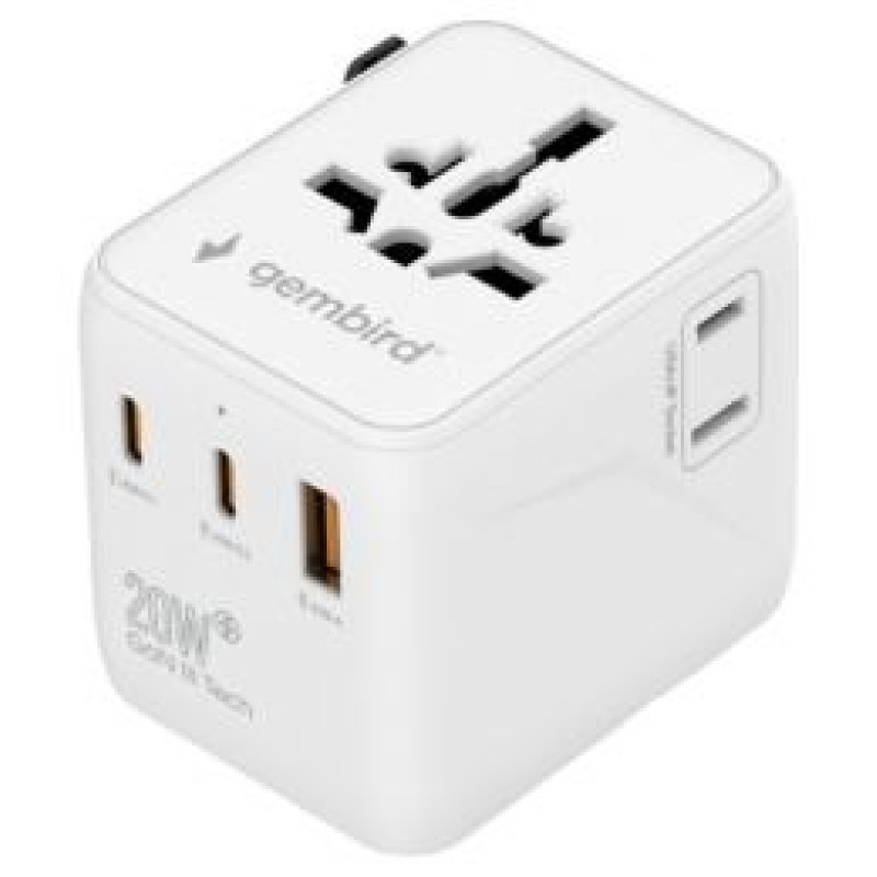 Gembird Adapteris Gembird universal travel adapter 20W