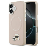 Karl Lagerfeld Karl & Choupette Pins MagSafe Case for iPhone 17 Pink