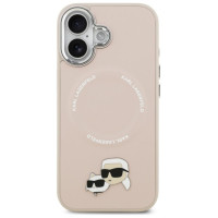 Karl Lagerfeld Karl & Choupette Pins MagSafe Case for iPhone 17 Pink