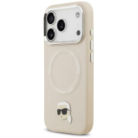 Karl Lagerfeld Karl Pin MagSafe Case for iPhone 17 Pro Max - Beige
