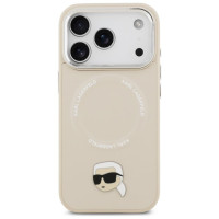 Karl Lagerfeld Karl Pin MagSafe Case for iPhone 17 Pro Max - Beige