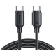 Joyroom Long-Lasting Series A9 USB-C / USB-C PD QC cable 60W 3A 1m - black