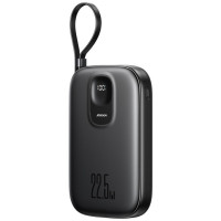 Joyroom JR-PBF17 22.5W 10000mAh Powerbank with Built-in USB-C Cable + 0.25cm USB-C Cable - Black