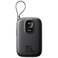 Joyroom JR-PBF17 22.5W 10000mAh Powerbank with Built-in USB-C Cable + 0.25cm USB-C Cable - Black