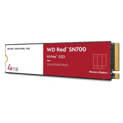 Western Digital SSD|WESTERN DIGITAL|Red SN700|4TB|M.2|NVMe|Write speed 3100 MBytes/sec|Read speed 3400 MBytes/sec|TBW 5100 TB|WDS400T1R0C
