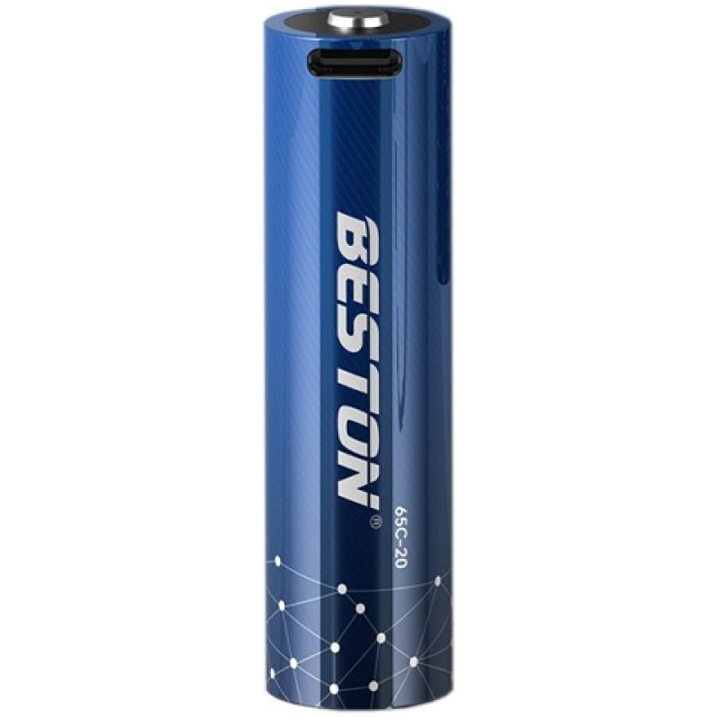 Hismart Rechargeable 18650 Battery with USB-C Port, 3.7V, 2000mAh, Li-Ion