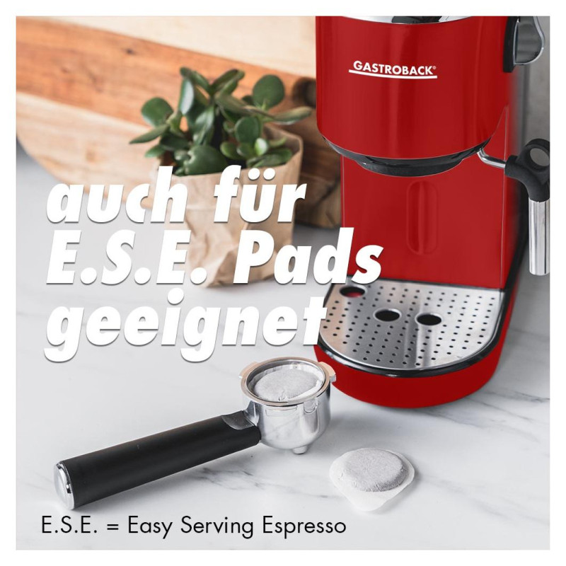 Gastroback 42719 Design Espresso Piccolo red
