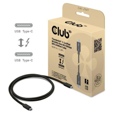 Club3D CABLE USB-C THUNDERBOLT 1M/M/M CAC-2501 CLUB3D