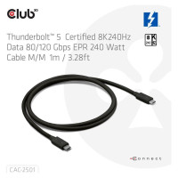Club3D CABLE USB-C THUNDERBOLT 1M/M/M CAC-2501 CLUB3D
