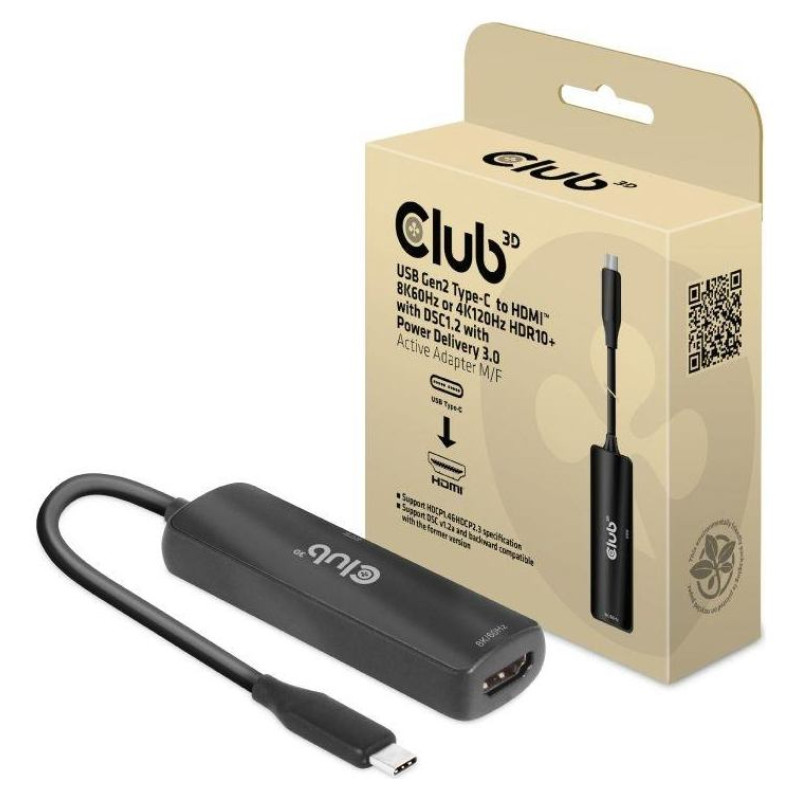 Club3D I/O ADAPTER USB-C TO HDMI/M/F CAC-1588 CLUB3D