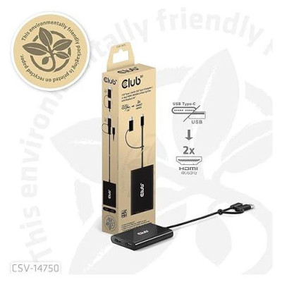 Club3D I/O ADAPTER USB-C TO HDMI/DUAL CSV-1475 CLUB3D
