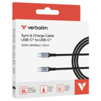 Verbatim Kabelis Verbatim Sync&Charge Cable 100W 120cm