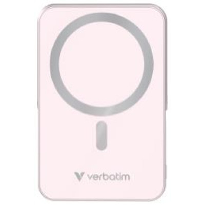 Verbatim Enerģijas krātuve Verbatim Charge n Go 10000mAh Magnetic Wireless Charge Pink ar Statīvu