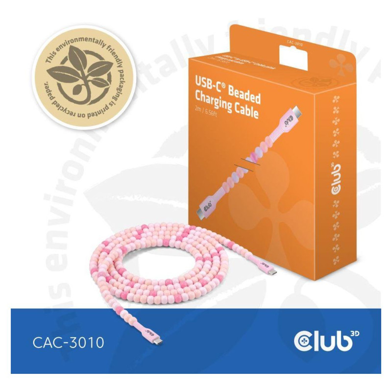 Club3D CABLE USB-C TO USB-C/PINK CAC-3010 CLUB3D