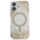 Guess HC Resin Bottom Glitter MagSafe case for iPhone 16 - gold