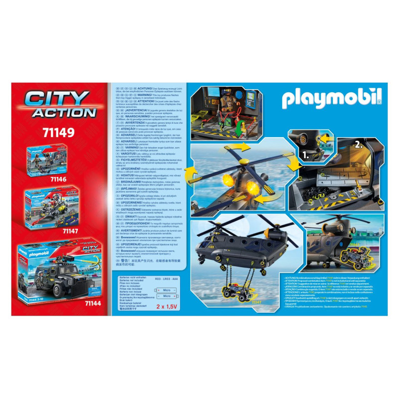 Playmobil CITY ACTION Taktiskā vienība &ndash; glāb&scaron;anas lidma&scaron;īna 71149
