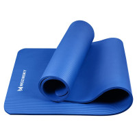Wozinsky exercise mat 181 x 63 x 0.9 cm thick gymnastic yoga mat blue
