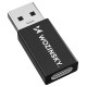 Wozinsky WAAC-01 USB-A - USB-C OTG Adapter - Black