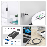 Wozinsky WAAC-01 USB-A - USB-C OTG Adapter - Black