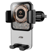 Dudao F19 clamp car holder with 15W inductive charger - black