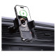 Dudao F19 clamp car holder with 15W inductive charger - black