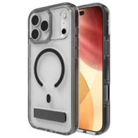 Zagg Santa Cruz Snap KS MagSafe Case with Stand for iPhone 17 Pro Max - Clear and Black