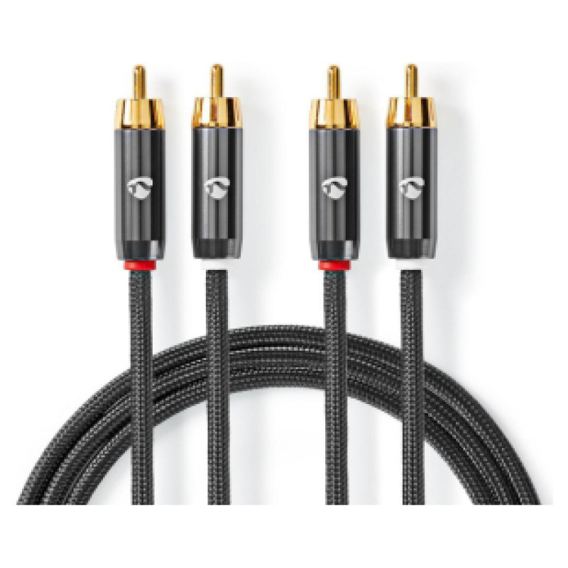 Nedis Kabelis Nedis 2x RCA - 2x RCA 2m