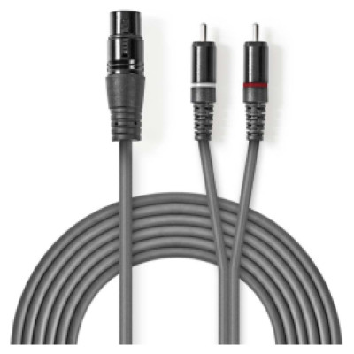 Nedis Kabelis Nedis XLR F - 2x RCA M 3m