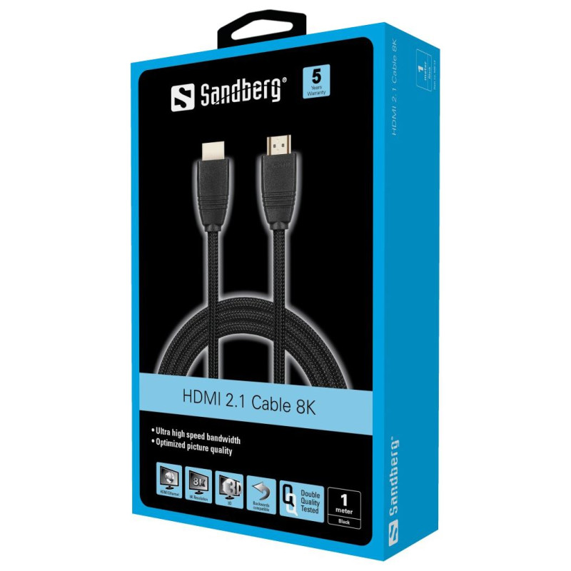 Sandberg 509-13 HDMI 2.1 Cable 8K, 1m