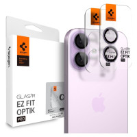 Spigen Optik Pro GLAS.TR ”EZ FIT” Camera Cover 2-pack for iPhone 16 / 16 Plus / 17 - Purple