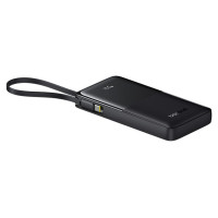 Baseus Powerbank Baseus Bipow 2 10000mah 20W z cyfrowym wyświetlaczem z wbudowanym kablem USB-C - czarny