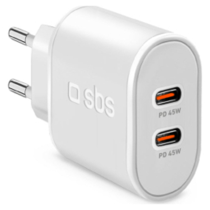 SBS Lādētājs SBS 2x USB-C 45W