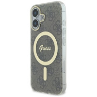 Guess IML 4G MagSafe Case for iPhone 16 Plus - Brown