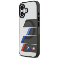 BMW M IML Metal Buttons Tricolor Lines MagSafe Case for iPhone 17 - Gray