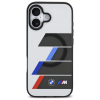 BMW M IML Metal Buttons Tricolor Lines MagSafe Case for iPhone 17 - Gray