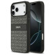 Dkny Repeat Texture Pattern with Tonal Stripe Case for iPhone 17 Pro Max - Black