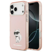 Karl Lagerfeld IML Aquarelle Choupette & Logo MagSafe Case for iPhone 17 Pro - Pink
