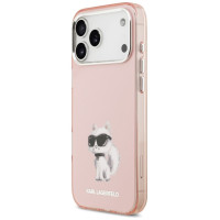 Karl Lagerfeld IML Aquarelle Choupette & Logo MagSafe Case for iPhone 17 Pro - Pink