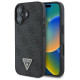 Guess Leather 4G Triangle Strass MagSafe Case for iPhone 16 - Black