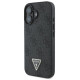 Guess Leather 4G Triangle Strass MagSafe Case for iPhone 16 - Black