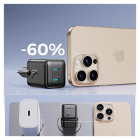 Joyroom Ładowarka sieciowa Joyroom JR-TCG17 45W 2 x- USB-C (wtyczka EU) - czarna