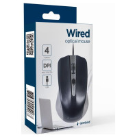 Gembird MOUSE USB OPTICAL GREY/BLACK/MUS-4B-01-GB GEMBIRD